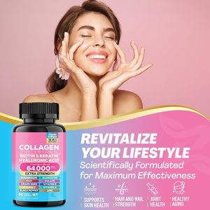 כמוסות קולגן עם glutathione, ויטמין c למבוגרים מוצר יופי עבור הלבנת העור זוהר תמיכה אנטי אייג 'ינג - Product Image 2