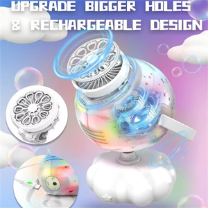 Machine à bulles automatique pour enfants, thème astronaute, projection galaxie, lumières colorées, pour l'extérieur en été - Product Image 6