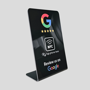 Mini Rfid Communication <strong>Interface</strong> Nfc Stand White Pvc Pet Epoxy Google Review Menu Display Stand 215 Mini Menu Display Stand - Product Image 5