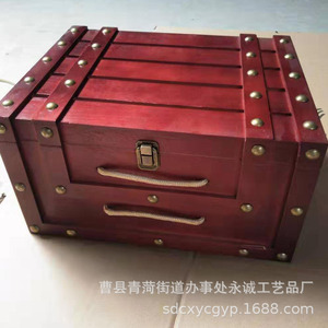 Wooden <b>Wine</b> Box Red Six Bottle Stackable Storage Rectangle Beverage <b>Container</b> World Of Fine <b>Wines</b> Logo - Product Image 4