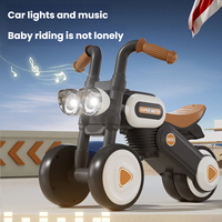Voiture à roulettes pour enfants au design animalier mignon, anti-basculement, 4 roues, draisienne pour bébés de 1 à 3 ans, sans pédales, jouet silencieux à roulettes