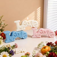 Valentinstag LOVE Kerzen- & Kuchenbackform aus Silikon - Hitzebeständige Umweltfreundliche DIY-Dekorationsform