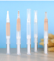 Tube cosmétique vide de 1,5 ml à 5 ml avec applicateur à visser, pour rouge à lèvres, brillant à lèvres, huile pour cuticules, vernis à ongles, surface plastique, impression sérigraphique