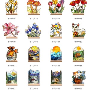 Floral Transparent Acrylique Petite Fleur Fraîche Vague <span class=keywords><strong>Oiseau</strong></span> <span class=keywords><strong>Peint</strong></span> Maison Décoratif Knick-Knacks Ornements De Bureau Chambre Stickers - Product Image 5