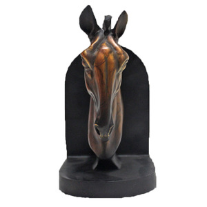 Horse Head Bookends Metal Bronze 120x120x220mm Office Desktop Decorative Craft - Product Image 5