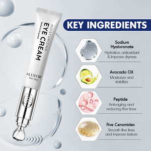 Crema Contorno de Ojos Antiarrugas Natural para Mujer, Marca Privada, Reafirmante, Hidratante, con Péptidos y Ceramidas, Aplicador, Crema Reparadora para Ojos - Product Image 3