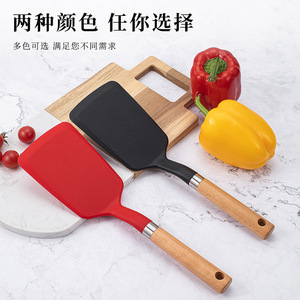 Wafuu Premium <b>Silicone</b> Spatula Wooden Handle High Temperature Resistant Cooking <b>Tool</b> For Steak Fish Pancakes - Product Image 4