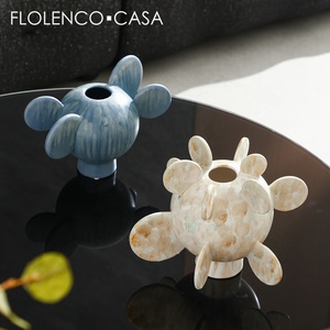 Vasi in Ceramica Astratti a Forma di <span class=keywords><strong>Cactus</strong></span> con Smalto Reattivo, Effetto Bolla, Decorazione Floreale Art Déco Ecologica Fatta a Mano per Arredamento Casa - Product Image 1