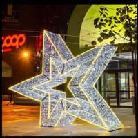Große LED-Sternmotivbeleuchtung für Weihnachtsdekoration im Freien zur Neujahrsbeleuchtung
