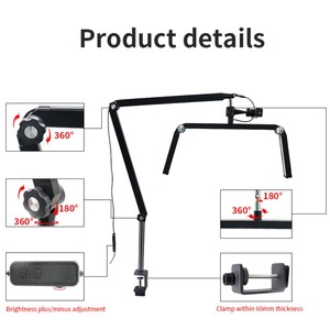 Lampe de beauté pliable à clipser, lampe de bureau LED pour ongles, éclairage de salon réglable, lumière douce anti-éblouissement, lampe de manucure - Product Image 3
