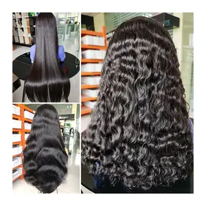 Wholesale Brazilian Full Lace Human Hair Wigs,Deep Wave Virgin Hair Lace Wig For Black Women,Pre Pluck Lace Wig With Baby Hair
