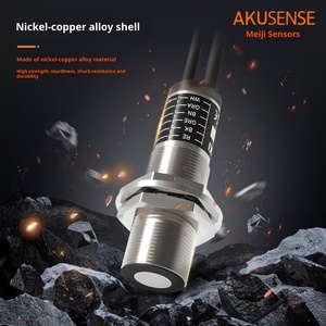 AKUSENSE MUD-60N-200 Double Sheet Detection Cylindrical Through-Beam <strong>Ultrasonic</strong> <strong>Sensor</strong> 200kHz NPN Output 22mm Sensing <strong>Distance</strong> - Product Image 2