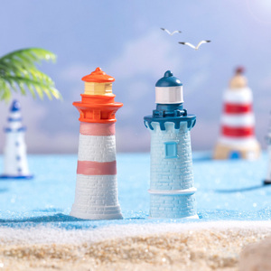 Mediterranean Style Decoration Beach <strong>Lighthouse</strong> Model Nautical Resin <strong>Lighthouse</strong> Decor <strong>Ornaments</strong> for Ocean Theme Party Decor - Product Image 2