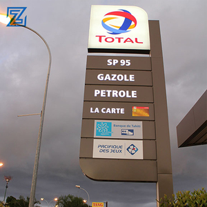 Letrero de Aluminio Personalizado con Luces LED para <span class=keywords><strong>Gasolinera</strong></span>, <span class=keywords><strong>Tienda</strong></span> Minorista y Señalización - Letrero Tótem Iluminado para Exteriores - Product Image 3
