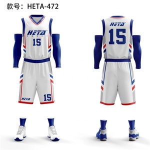 Youth College Basketball Uniforms Breathable Basketball Jersey Custom Men Training Wear Basketball Wear <b>Vest</b> Shorts Set - Product Image 4