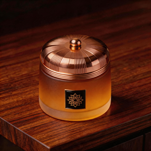 Vaso per Bakhoor in Vetro Satinato di Lusso con Pompa Spray e Sigillo Serigrafato - Vendita all'Ingrosso |   Contenitore Decorativo per Oud Arabo da 7oz, Regalo degli Emirati Arabi Uniti - Product Image 6