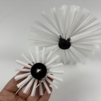 Brosse de nettoyage de revêtement de drain de Picote de roue en nylon TDF pour enlever la poussière fine ou les dépôts minéraux légers dans les tuyaux