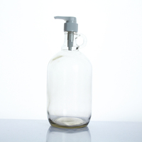Distributeur de liquide à lessive vide 2L demi-gallon grand récipient en verre pour détergent à savon