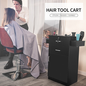 Chariot de coiffure Hongzi à 3 niveaux noir durable pour salon - Product Image 4