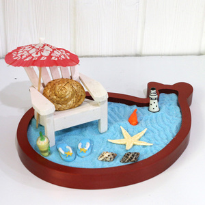 Giardino Zen da Scrivania Executive Beach, Goditi una Giornata in Spiaggia sul Tuo Tavolo, Mini Sandbox da Scrivania, Regalo per Meditazione e Relax - Product Image 4