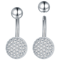 Lingchee nombril anneaux ronds en acier inoxydable nombril anneau Piercing bijoux ternir acier chirurgical en gros