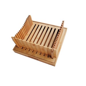 Rebanador de pan de bambú, inserto para hornear tostadas, diseño plegable para uso doméstico - Product Image 5