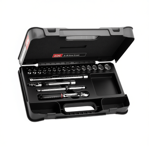 Juego de llaves de vaso de 606 3/8 pulgadas con trinquete y extensiones para reparación automotriz - Product Image 2