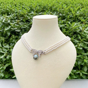 Collar Sai Ao con Perlas Grandes de Agua Dulce Naturales Blancas de 11-14 mm, Cierre de Plata S925, Juego de Regalo para el Día de la Madre - Product Image 2