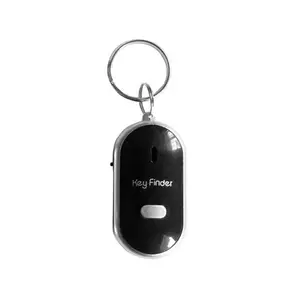 LED Whistle Key Finder lampeggiante Beeping Sound Control Alarm Anti-Lost Key Locator Finder Tracker con portachiavi