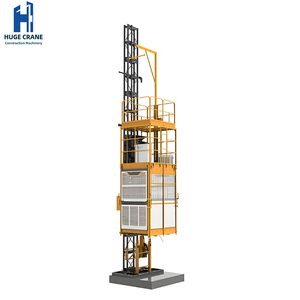 Hugecrane CE điện Đôi Lồng 2000kg xây dựng nâng lên 250-650M Chiều cao tối đa xây dựng hoist sc200/200 - Product Image 1