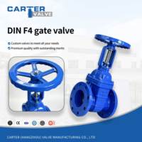 Vanne à opercule à bride DIN F4 en fonte ductile GGG50 à siège élastique NRS OS&Y pour alimentation en eau, eaux usées, eau municipale DIN3352 EN1092 OEM F4