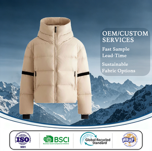 Chaqueta de Esquí para <span class=keywords><strong>Mujer</strong></span>, Nueva, de Alta Calidad, a la Moda, Personalizada, Impermeable, Cortavientos, con Plumón de Pato - Product Image 1