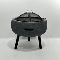 JAS KL-03 Brasero extérieur en acier thermolaqué de haute qualité au design moderne et épuré, 1500W, accessoires pour brasero