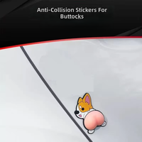 Stiker Pelindung Bentuk Pantat Lucu Kartun Anti Gores Anti Tabrakan untuk Bumper Pintu Mobil dan Kaca Spion (Ramah Lingkungan)