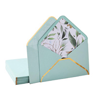 Enveloppe de carte d'invitation de luxe élégante avec gaufrage doré pour événements de mariage, style européen, enveloppe en papier pour cartes cadeaux