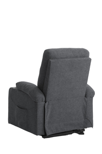 Sofá reclinable de elevación eléctrica de un solo <span class=keywords><strong>motor</strong></span>, un asiento con chenilla y Marco de Metal extensible, portavasos, función de masaje, 1 unidad - Product Image 6