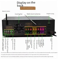Profesyonel 7.1 Kanal 2000W Ultra Yüksek Güçlü Ev Sinema Sistemi Amplifikatörü BT Kablosuz Ev KTV Surround Ses Sistemi