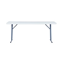 Table de formation rectangulaire multifonctionnelle en plastique pliable, style minimaliste, pour mariage, fête, buffet, légère, pour hôtel