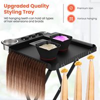 Chariot de salon pliable, chariot à roulettes pour coiffeur, chariot de beauté médical pour tatouage