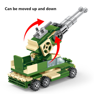 Série militaire JKC7611 modèle de bloc de pistolet Anti-aérien monté sur véhicule enfants éducatif assembler bloc de construction jouet garçon cadeau - Product Image 3