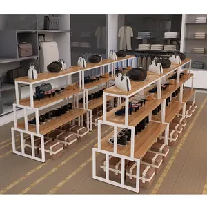 Meicheng Custom China Wholesale Shoe Rack Heavy Duty Retail Shoe Product Display MDF Shoe Rack