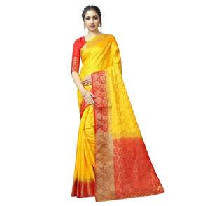 Saris en soie artificielle pour occasions spéciales, mariage, festival, design moderne, lavable, vente en gros - Product Image 1