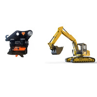 Attache rapide hydraulique inclinable GJEM GJTH900 pour mini-excavatrice 0,8-2,8T, couple de 900 Nm, rotation à 180 degrés