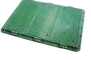 그린테크 EN124 표준 플라스틱 맨홀 커버 건설 프로젝트용 중장비 보안 SMC 텔레콤 맨홀 커버 - Product Image 3