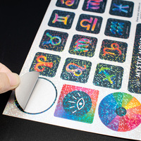 Fabricant de feuilles d'autocollants décoratifs personnalisés en feuille holographique pailletée