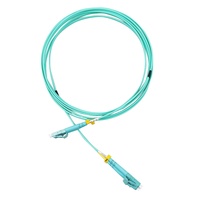 Cable de Fibra Óptica Dúplex LC a LC, OM3 OM4 Multimodo 50/125, 2 Hilos, LSZH, Azul Aqua, con Aislamiento Tensado, para FTTH