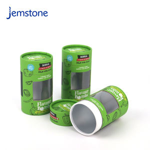 Custom Luxury Biodegradable Food Kraft <b>Cardboard</b> Cylinder <b>Box</b> Packaging Tea Coffee Candle Paper Tube Packaging with Window - Product Image 4