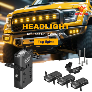 Luces de Niebla Auxiliares LED para Parrilla de SUV, 4x4, Camión - Lámpara de Conducción DRL Ojos de Ángel Compatible con Vehículos Todoterreno - Product Image 2