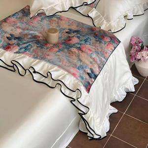 Lyocell <span class=keywords><strong>ชุด</strong></span>เครื่องนอน4ชิ้นลายดิจิทัลสีม่วงออกแบบโดยดีไซเนอร์<span class=keywords><strong>ผ้า</strong></span>นุ่มลื่นใช้ในฤดูร้อน - Product Image 4