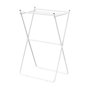 Folding <b>Clothes</b> Drying <b>Rack</b> White X Type Standing Portable For Bedroom Balcony Use - Product Image 2